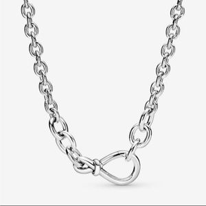 Pandora Chunky Infinity Knot Chain Necklace